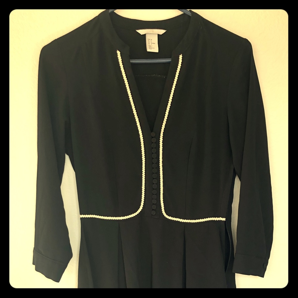 Retro Long Sleeve H&M Dress with Front Buttons